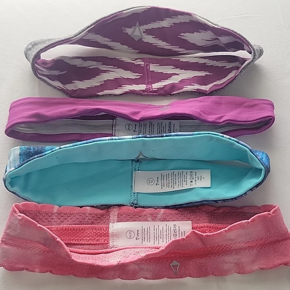 Ivivva Kids Colorful Headband Set - Purple, Pink, Gray, Blue